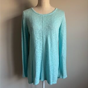LOFT Lightweight V Neck Sweater Light Blue